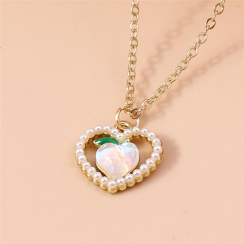 Aihua Neue Süße Goldfarbe Rote Kirsche Anhänger Halskette Für Frauen Persönlichkeit Halskette Hochzeits Schmuck Geburtstags Geschenke