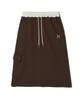 Peace Maker Official Cargo Midi Skirt (Brown)