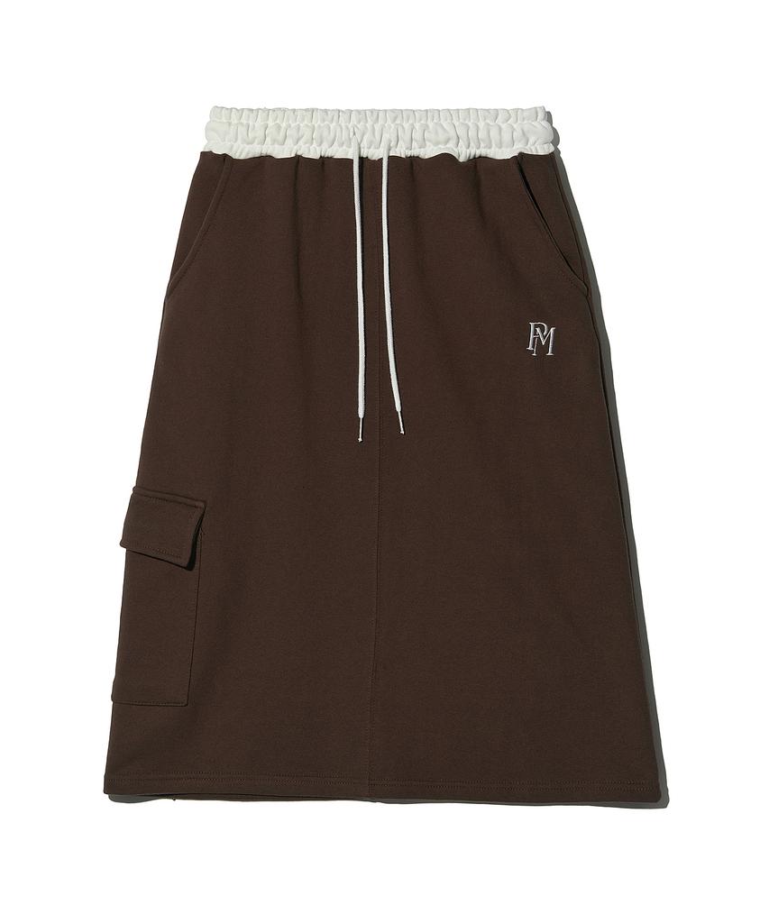 Peace Maker Official Cargo Midi Skirt (Brown)