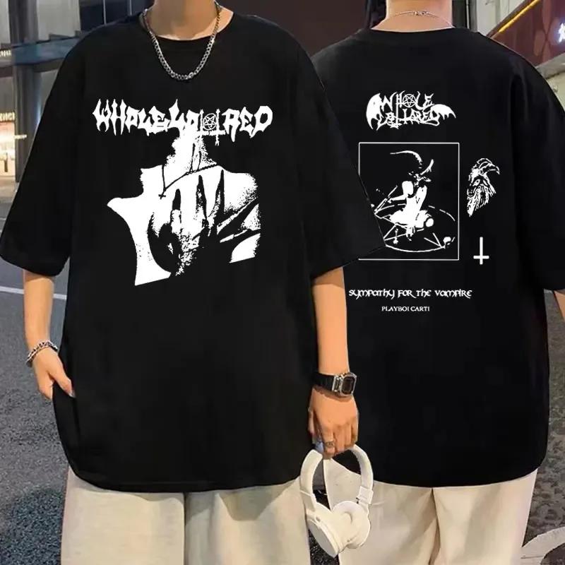 Rapper Playboi Carti Narcissist Print T Shirt Men Women O... XXXXL