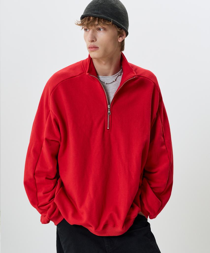 KNOUUN Half Zip Sweatshirt (Red)