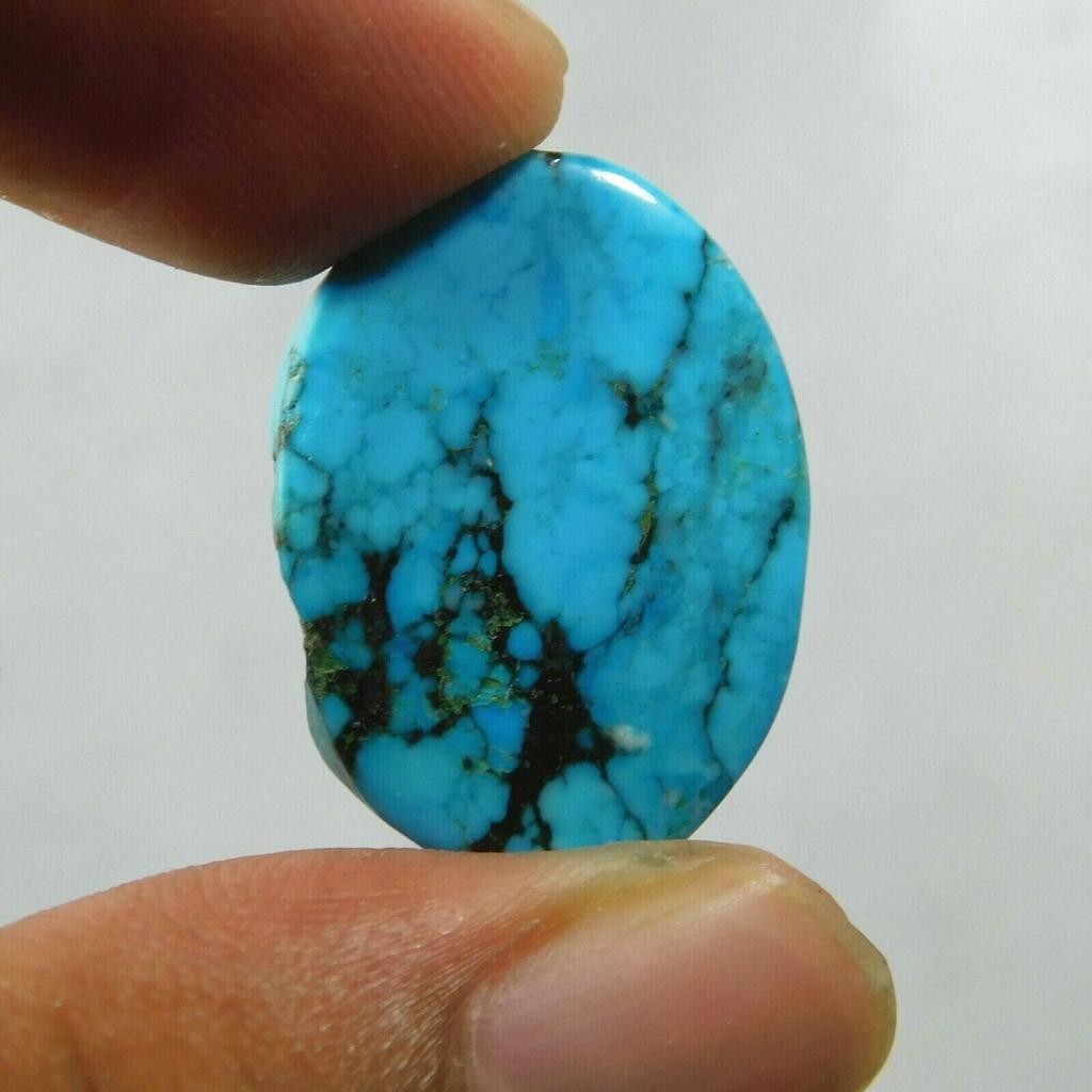 A++ 31.85 Ct Natural USA Turquoise Oval Cut Cabochon Loose Gemstone CERTIFIED