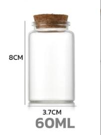 Wishing Glass Bottle With Cork Highly Colourful Mini Glass Bottle Message Wishing Bottle Beautiful Decorable Small Bottle