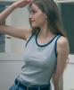 Nounbeleo Stripe Soft Coloring Sleeveless_Navy