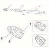 7pcs Four-blade Sawtooth Dry Eccentric Drilling Household Ceramic Glass Concrete Wet and Dry Tungsten Steel Drilling Bit.