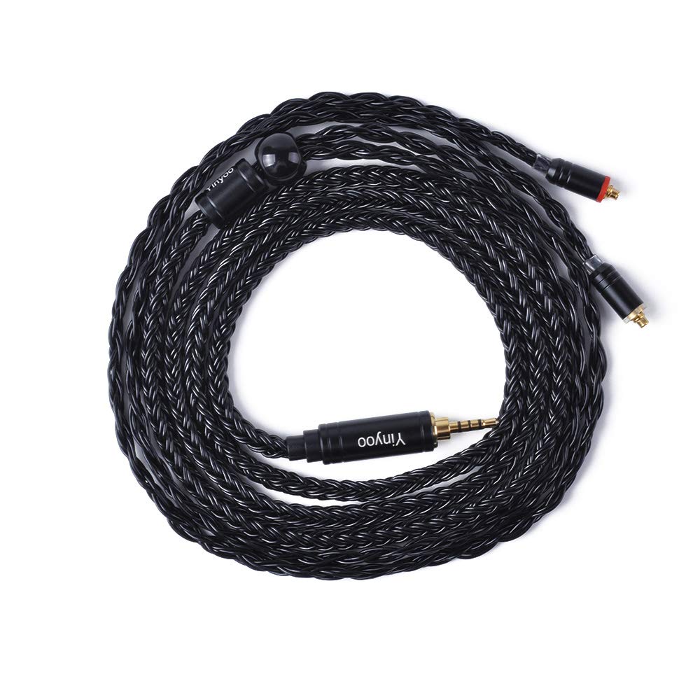 Kabel pro sluchátka Yinyoo MMCX YYX4778 s vysokou čistotou postříbřeného 16jádrového provedení pro vyvážená sluchátka, náhradní kabel pro audio sluchátka