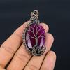 Ruby Pendant Gemstone Jewelry, 999 Copper Wire Wrapped Handmade Pendant, Latest Design Jewelry