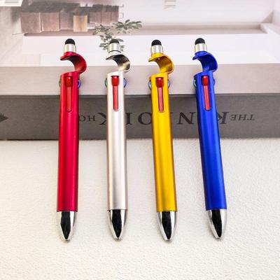 Multikleur Touch Stylus & 4-in-1 Balpen met Lasergravure - Perfect voor Vergaderingen & Promotionele Geschenken