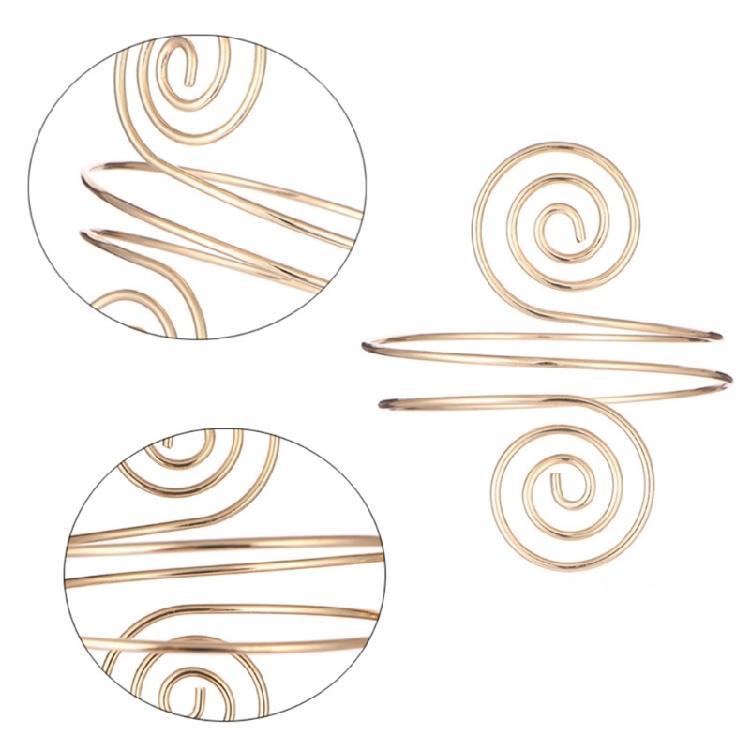 Baroque Arm Chain Delicate Coils Armlet Armband Open Bangle for Beach