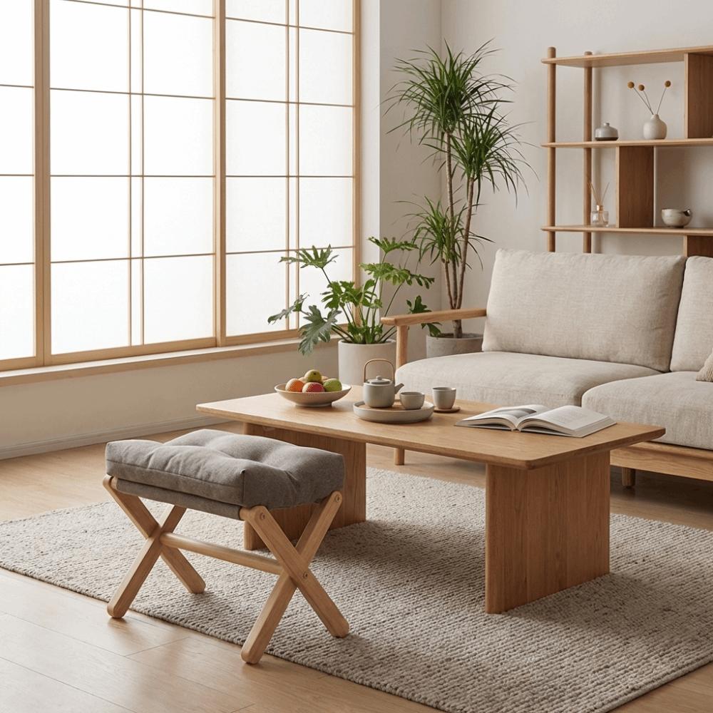 Cotton-filled Cushion Foldable Footstool Compact Design Shoe Changing Stool Footstool  Under Desks