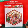 3D Christmas Party Landscape Sticker Gourmet House Miniature Scene Decoration Stickers DIY Decor Mini Landscape Sticker Kids Gif