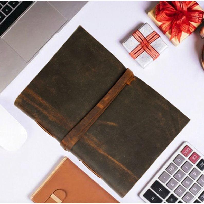 A5 Leather Journal Notebook Sketch Book Travel Holiday Journal Gift for Her Him Christmas Fathers Mothers Day