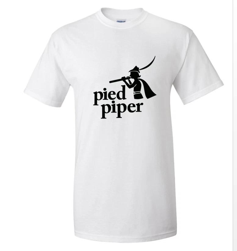 

DJ Pied Piper Music Logo Men s White T-Shirt Cotton Shirt Nerd Shirt S - 5XL 4XL