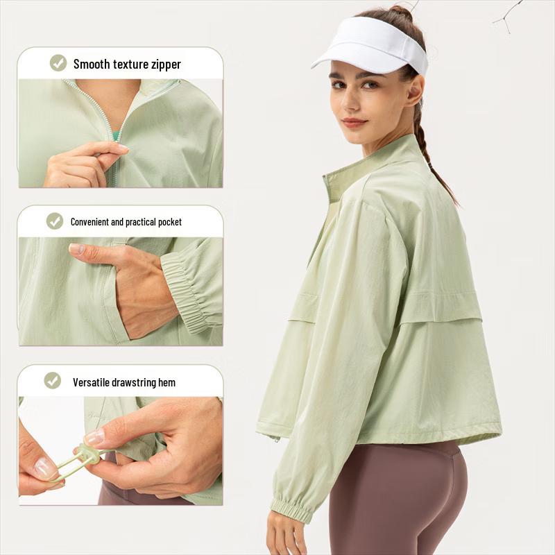 Yudong Women's Zip Stand Collar Yoga & Outdoor Sport Jacket