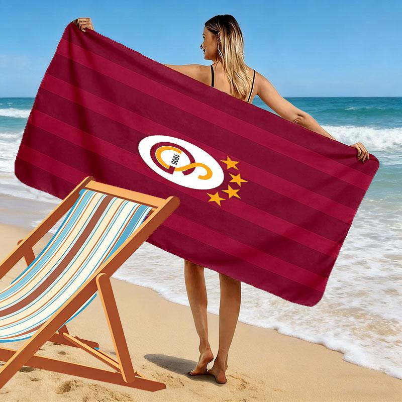 Galatasaray Forever Print Beach Towel, Large Soft Quick Dry Towel for Beach Camping Swimming
