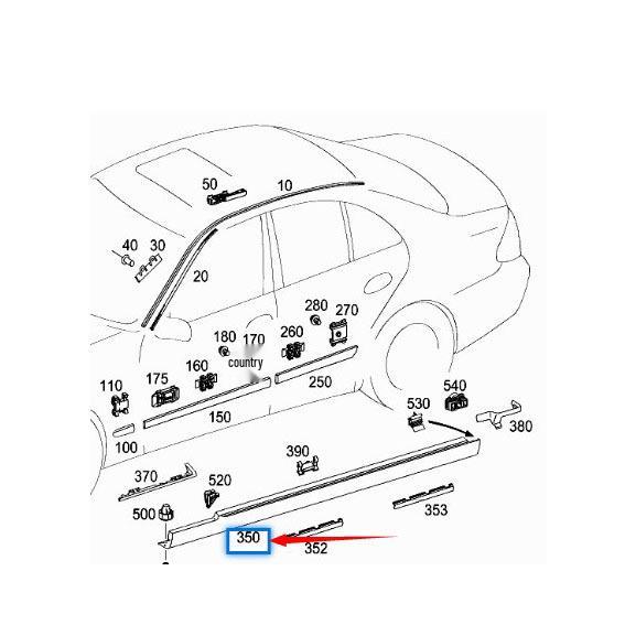 Mercedes-Benz E-Class W211 Lower Beam 2116980354/2116980454