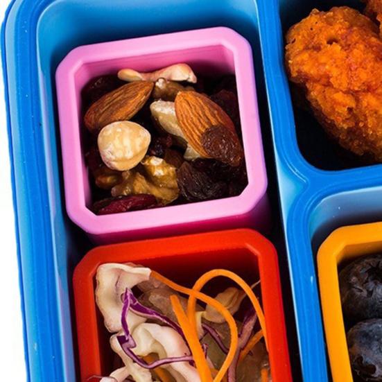 

Ланч-бокс Контейнеры для заправки для салата Многоразовые герметичные контейнеры без BPA с крышкой Силиконовые контейнеры, пригодные для использования в микроволновой печи