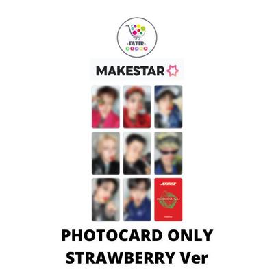 Strawberry Ver MAKESTAR Only Official Photocard POB ATEEZ 14th Mini Album GOLDEN HOUR Part 5
