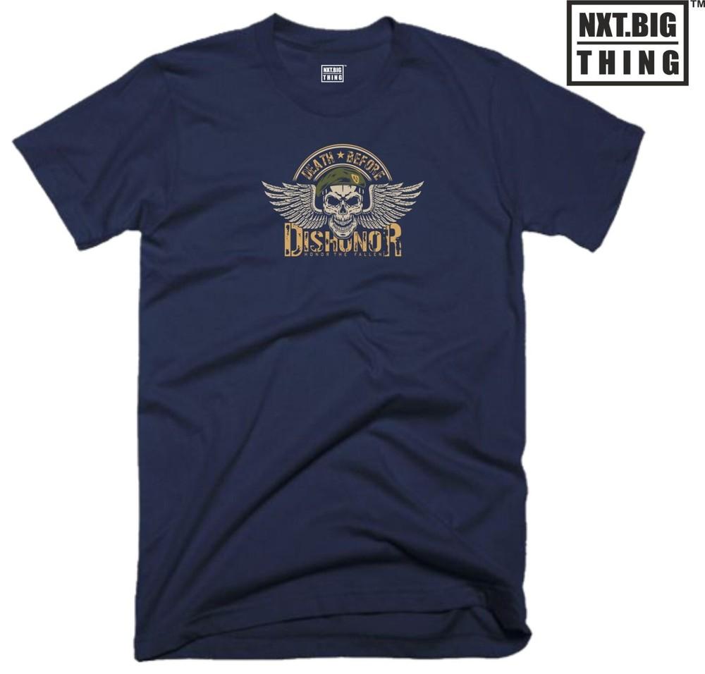 Death Before Dishonor T Shirt Casualwear Skull Army Military Heroes Fun Gift Top