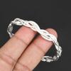 925 Sterling Silver Multi-Wire Woven Cuff Bangle Handcrafted Intertwined Statement Bracelet Adjustable Open Bangle Jewelry