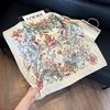 Silk scarf 71 * 71 imitation silk square scarf Korean atmosphere neck silk scarf flower pattern flower polka dot scarf