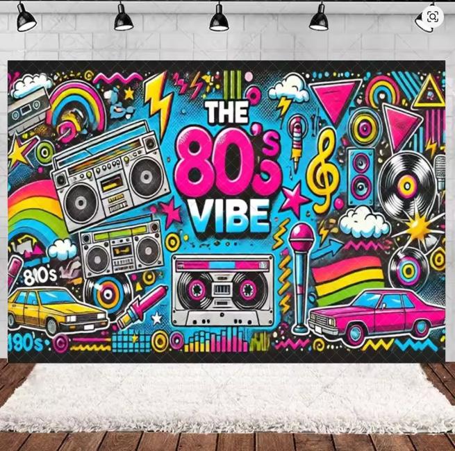 Retro Back To 70s 80s 90s Background Neon Graffiti Tape Disco Background Birthday Party Friends Party Photo Studio Decor 216