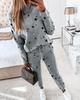 2020 High Neck Long Pants Two-Piece Set: Autumn/Winter Casual Hoodie for Women (YS2455 Fashion)