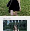 Women's Summer Hepburn Style Black A-line Mini Dress with Cinched Waist and Spaghetti Straps - Elegant and Sleeveless