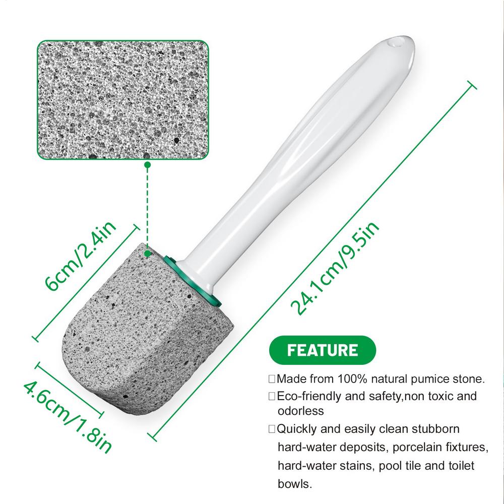 Pumice Stone Toilet Cleaning Wand Toilet Bowl Stain Remover Eraser Toilet Deep Cleaning Accessories Hard Water Stain Remover