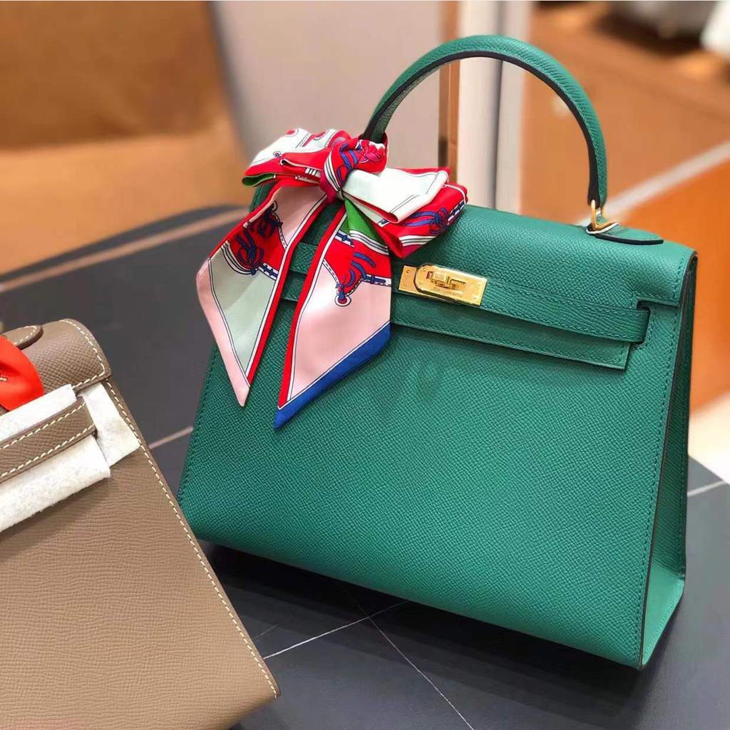 Genuine Leather 2021 New H Family Women's Bag Cowhide Palm Pattern Lock Bag Casual Shoulder Handbag Trend