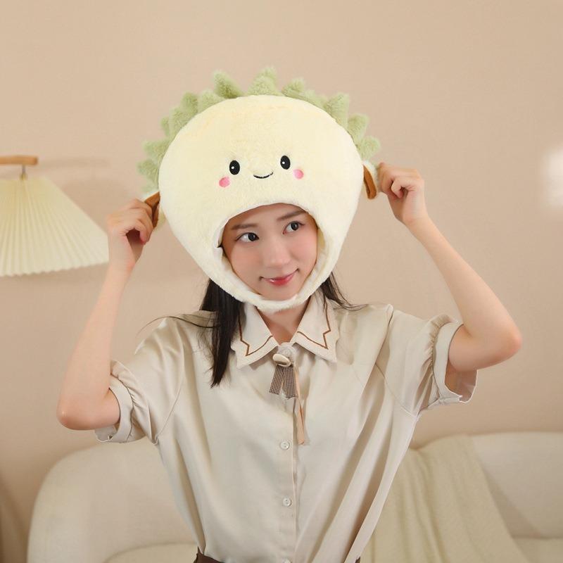 Cotton-filled durian headgear, hat, photo props, cartoon headgear, photo props, performance props