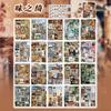 Kawaii INS Japanese Showa Early Style Glitter Film Die-cutting Sticker Book DIY Decoration Scrapbook Diary Stationery Sticker
