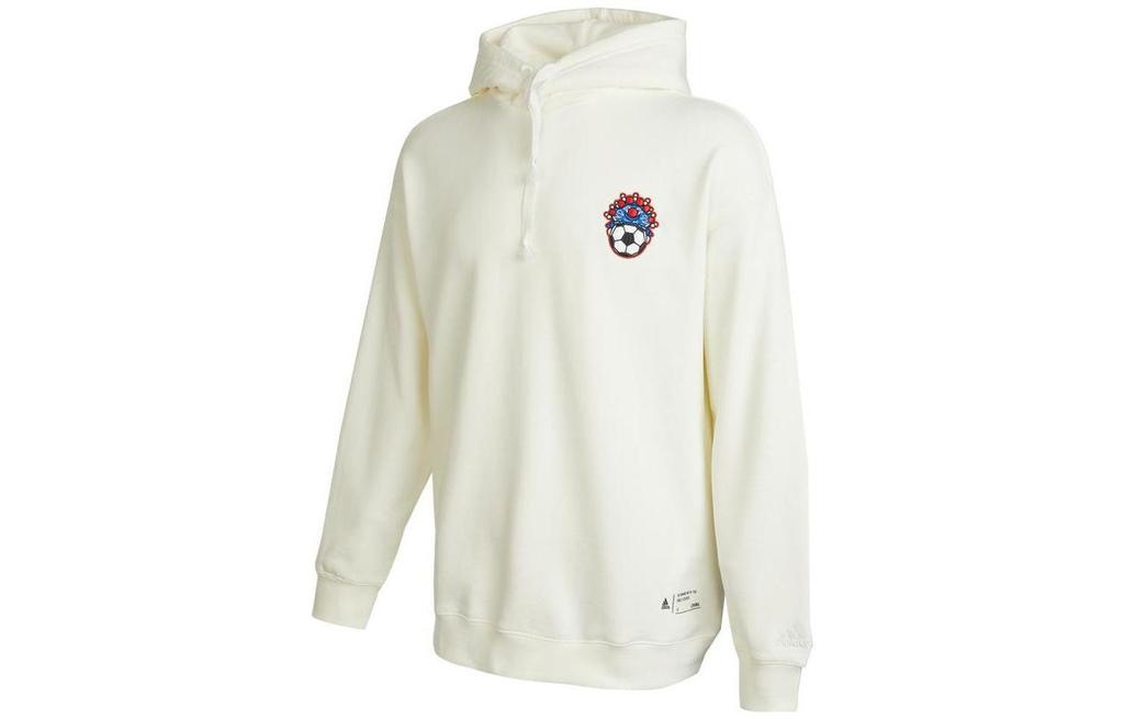 Adidas Sweatshirts Unisex White Hooded Moderate Regular IB2753