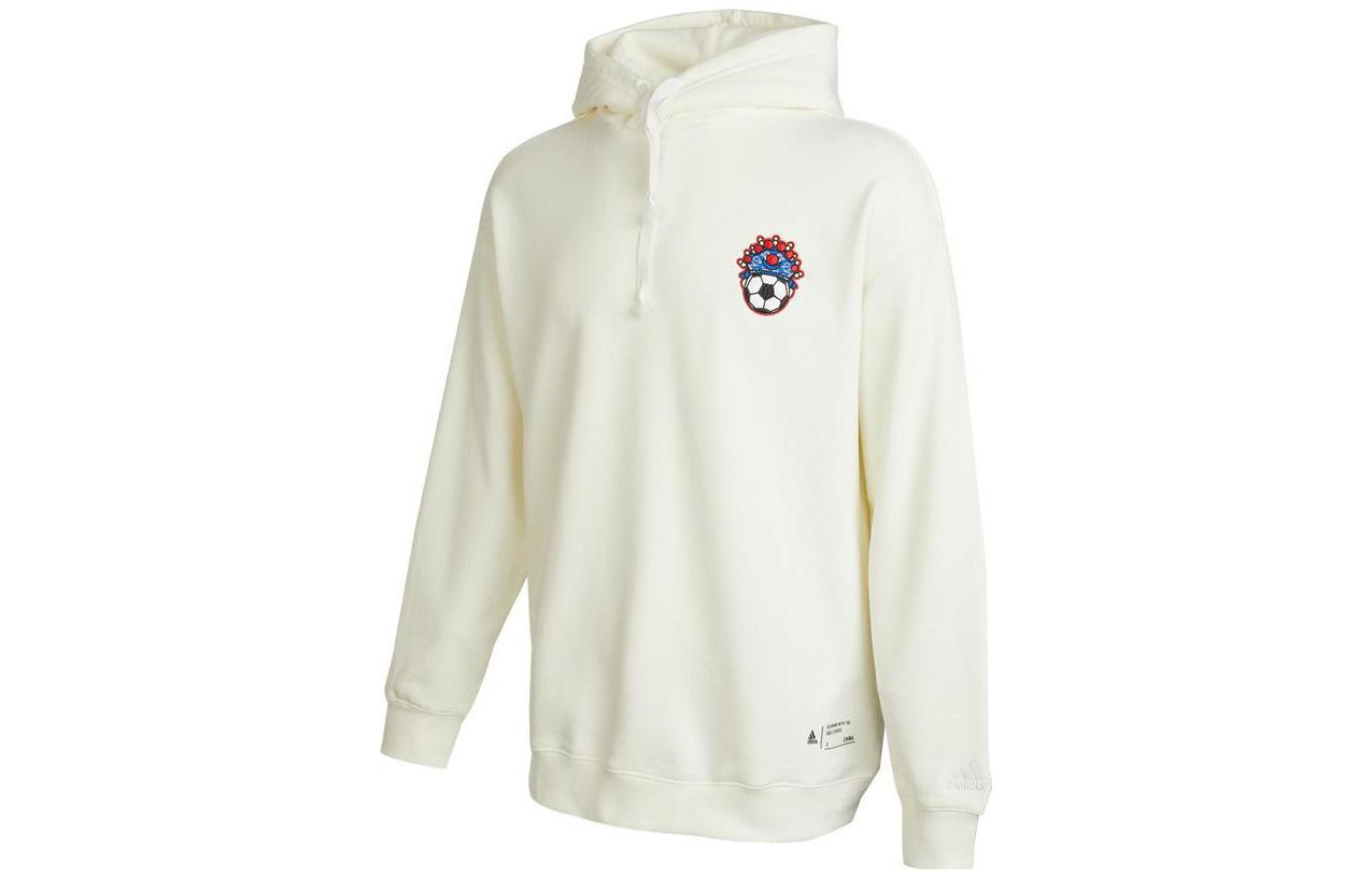 Adidas Sweatshirts Unisex White Hooded Moderate Regular IB2753 L