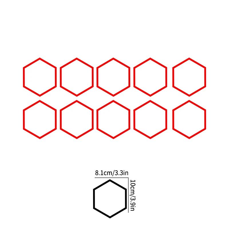 10PCS Hollow/solid Honeycomb Car Stickers DIY Sport Auto Side Door Decoration Vehicle Whole Body Vinyl Decals Open Style Styling
