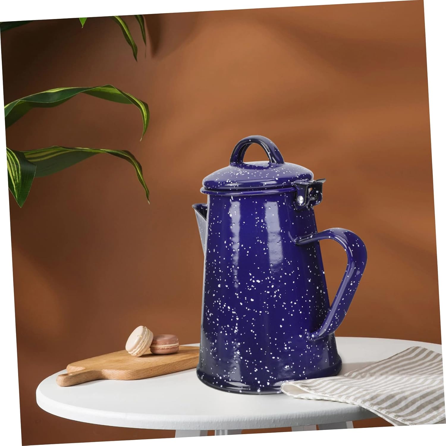 Эмалированный кофейник Эмалированная посуда Кофейный бойлер Походный котелок для костра Винтажный походный кофейник Эмалированный кофейный бойлер Белый чайник Масляный чайник Чайник