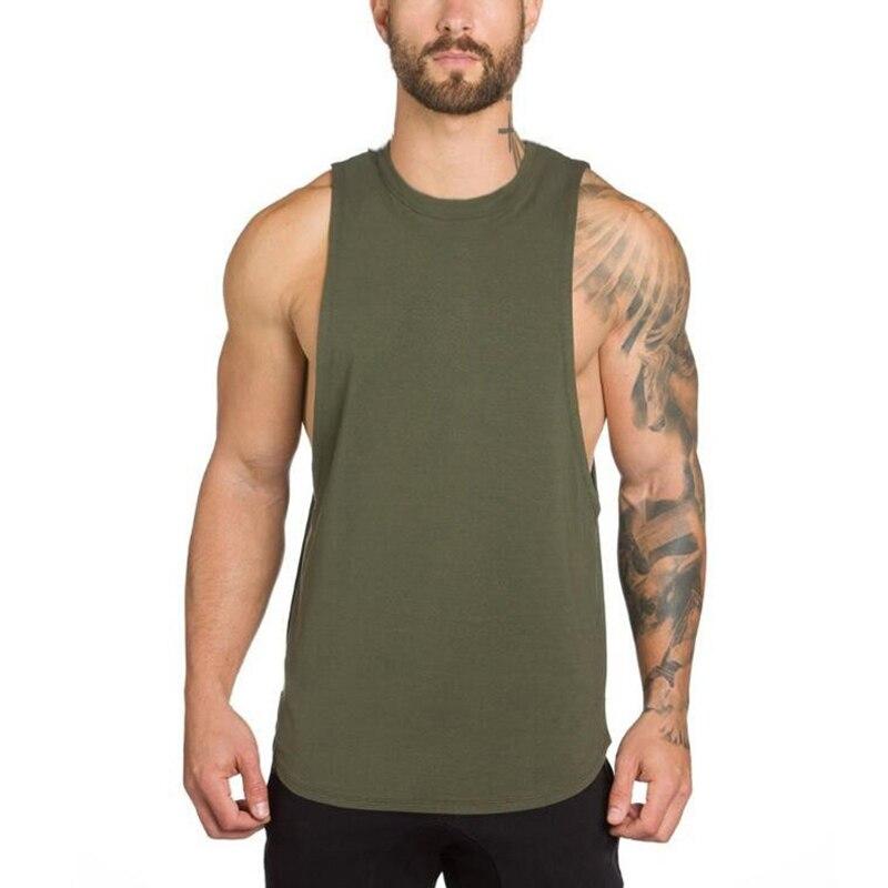 Do The Work  Fitness Bodybuilding Gym Sports Workout Mens Summer Fashion Casual Solid Color Pure Cotton Cool Vest 5 Colors