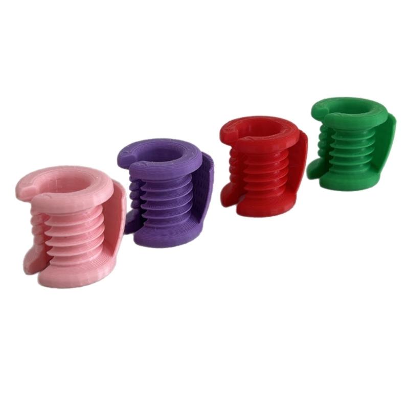 Easy to Wear Crochet Finger Protectors Plastic Elastic Comfortable for Yarn Work with Reinforced Bottom