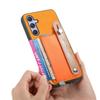 For Samsung Galaxy S25/Galaxy S24 Magnetic Leather Back Case with Detachable Card Holder and Wristband