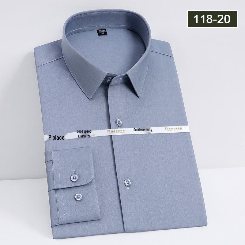 Unisex Long Sleeve Bamboo Fiber Non-Iron Shirt - High Drape and Elastic, Available In Stock.