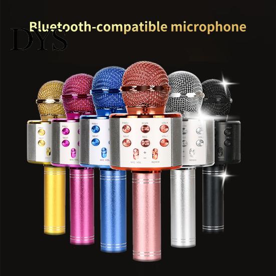Live Microphone Wireless High Fidelity Intelligent Noise Cancelling Voice Control LED Bluetooth-compatible Lights Karaoke Funny Changer for Show