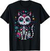 Dia De Los Muertos Cinco De Mayo Cat Sugar Skull Men Women T-Shirt