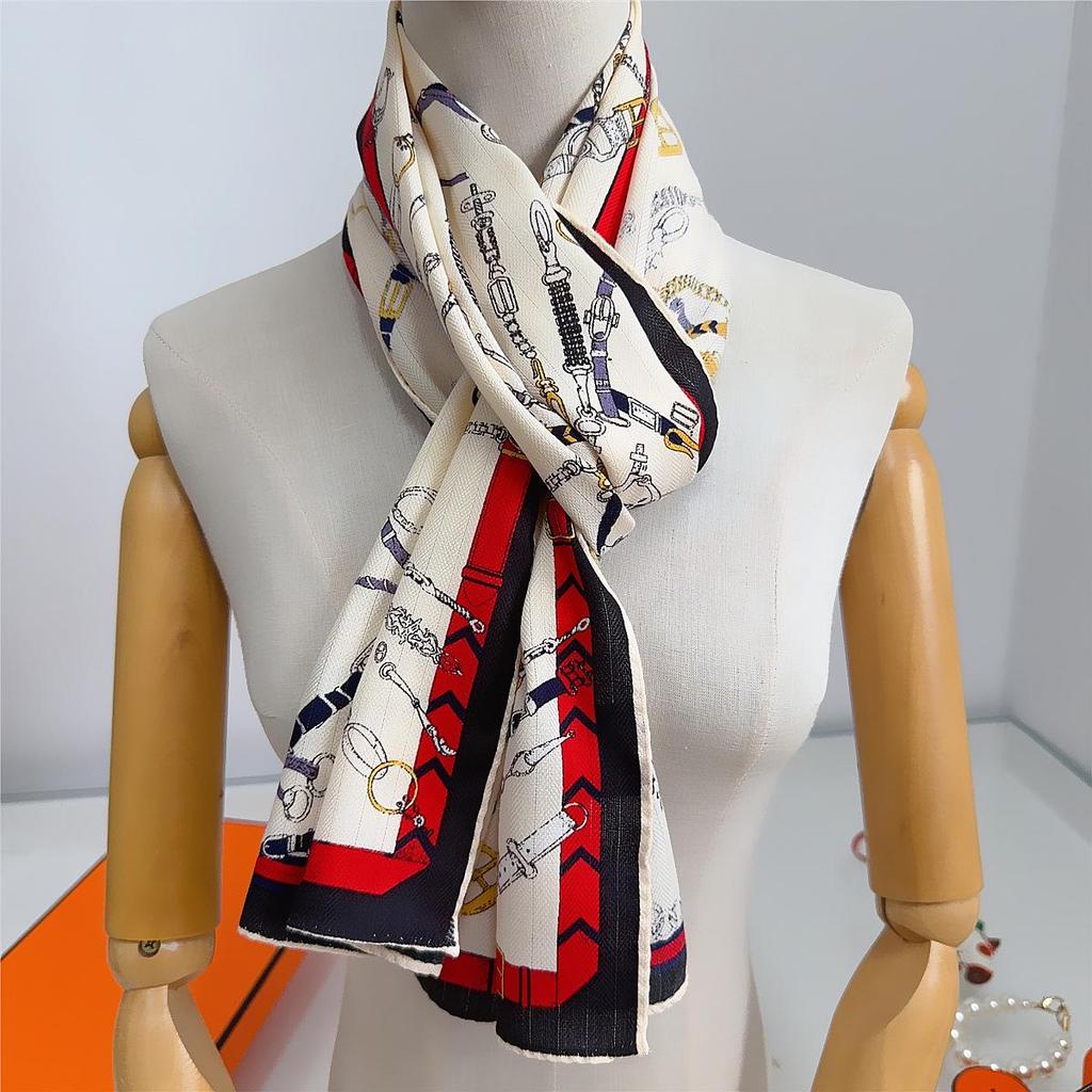 Herringbone Velvet Scarf: Winter, Versatile, Thickened, Hand-Rolled Edges, Small & Long