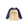 Kids Letter Raglan Sleeve T-shirt Spring and Autumn Boys' round Neck Car Bottoming Shirt Children Casual Long Sleeves Tops