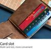 Vintage Men's Wallet Solid Color Card Pack Cute Short Purse  Home