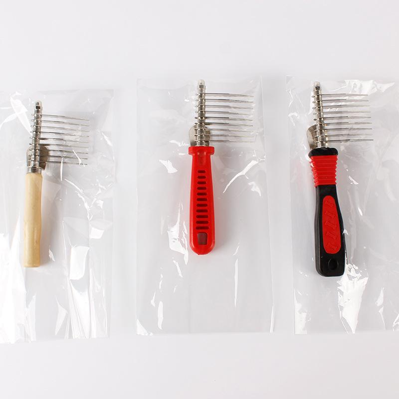 Pet Hair Removal Brush & Flea Comb with Stainless Steel Needles for Cats & Dogs