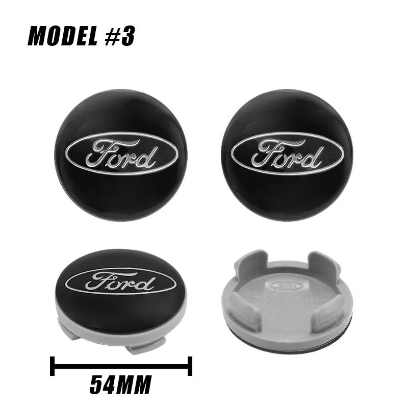 4PC 54mm Car Wheel Center Caps Hubcap Cover Emblem For Ford Focus Mk2 Mk3 Fiesta Mondeo S-MAX Mustang Fusion Kuga ST accessoires