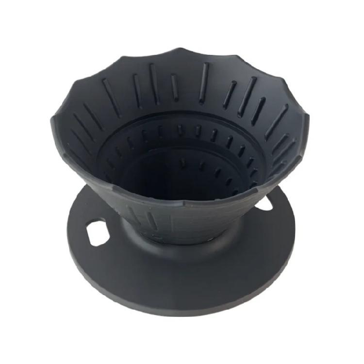 

Lightweight Collapsible Coffee Filter Cup Heat Resistant Silicone Pour Over Coffee Dripper rewing Gear Kitchen Tool 1 чёрный