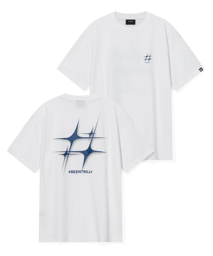 BEENTRILL Star Hashtag T-Shirt (White)