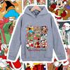 Christmas Disney World Mickey Print Kids Hooded Sweatshirt Fleece Lined Warm Winter Clothes for Boys Girls Children Outerwear
